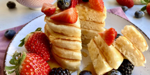 Beitragsbild des Blogbeitrags Pancakes ohne Ei