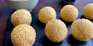 Beitragsbild des Blogbeitrags Süße Sesambällchen – Jian Dui