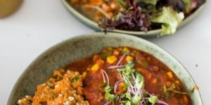 Beitragsbild des Blogbeitrags Veganes Chili 