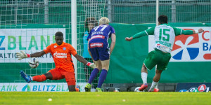 Beitragsbild des Blogbeitrags Das erste Siegestor von Kitagawa für Grün-Weiß im kleinen Wiener Derby