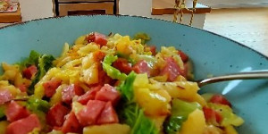 Beitragsbild des Blogbeitrags 20-Minuten-Spätzlepfanne für 2 