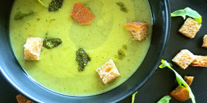 Beitragsbild des Blogbeitrags Rucola-Erdäpfel-Suppe