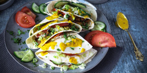 Beitragsbild des Blogbeitrags Pulled-Jackfruit-Wraps (vegan)