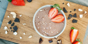 Beitragsbild des Blogbeitrags Gesundes Dessert: Vegane Schokocreme