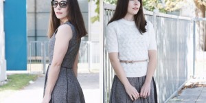 Beitragsbild des Blogbeitrags Herbsttrend Tweedkleid & Kombi-Ideen 