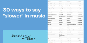 Beitragsbild des Blogbeitrags 30 ways to say “slower” in music