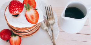 Beitragsbild des Blogbeitrags Extra fluffige Maronipancakes