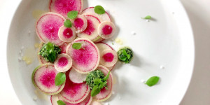 Beitragsbild des Blogbeitrags Carpaccio vom Wassermelonenrettich