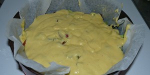 Beitragsbild des Blogbeitrags Rhabarberkuchen überkopf 