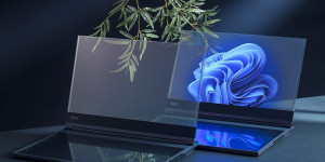 Beitragsbild des Blogbeitrags Lenovo ThinkBook Transparent Display: Konzept mit durchsichtigem Display präsentiert
