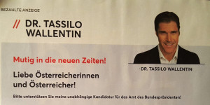 Beitragsbild des Blogbeitrags Tassilo Wallentin und das Inserat.