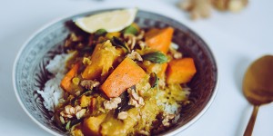 Beitragsbild des Blogbeitrags Rezept: Kürbis-Curry (vegan)