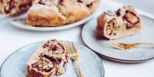Beitragsbild des Blogbeitrags Rezept: Schokoladiges Swirl Bread mit Bananen und Walnüssen 