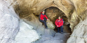 Beitragsbild des Blogbeitrags Wandern Waldviertel: Burg Hartenstein – Wotansfelsen – Gudenushöhle 