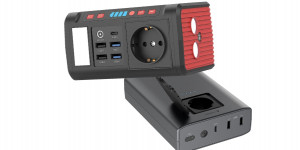 Beitragsbild des Blogbeitrags Powerbank mit Steckdose: Strom für Laptop und Toniebox