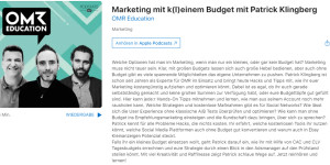 Beitragsbild des Blogbeitrags Marketing mit k(l)einem Budget mit Patrick Klingberg OMR Education