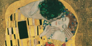 Beitragsbild des Blogbeitrags „Der Kuss“ von Gustav Klimt – eine Erklärung für Kinder 