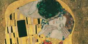 Beitragsbild des Blogbeitrags „Der Kuss“ von Gustav Klimt – eine Erklärung für Kinder