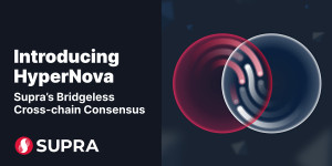 Beitragsbild des Blogbeitrags Supra führt eine kettenübergreifende Bridgeless-Technologie – HyperNova – ein, die sichere Blockchain-Interoperabilität ermöglicht