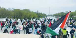 Beitragsbild des Blogbeitrags Pro-israelische und pro-palästinensische Demonstranten treten auf den Straßen Manhattans gegeneinander an