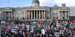 Beitragsbild des Blogbeitrags Tausende demonstrieren in Europa und im Iran für die Palästinenser 
