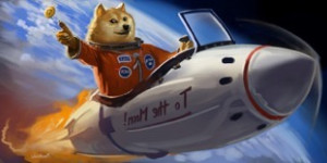 Beitragsbild des Blogbeitrags Dogecoin fliegt buchstäblich zum Mond: 100 % DOGE-Preisanstieg erwartet 