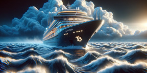 Beitragsbild des Blogbeitrags Analyse der Bitcoin-Technik: BTC navigiert durch rissiges Wasser und Unsicherheit.