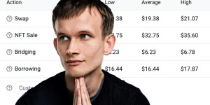 Beitragsbild des Blogbeitrags Vitalik Buterin reflektiert über die schwindende Vision von Web3 angesichts steigender Transaktionsgebühren.
Kürzer: Vitalik Buterin kritisiert steigende Transaktionsgebühren in Web3.