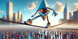 Beitragsbild des Blogbeitrags Ethereum Technische Analyse: Oszillatoren und Durchschnitte zeigen angespanntes Gleichgewicht.