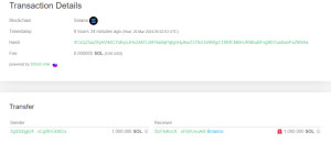 Beitragsbild des Blogbeitrags Solana Whale tätigt eine massive Einzahlung von 1.000.000 SOL bei Binance, ein bärisches Zeichen?