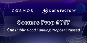 Beitragsbild des Blogbeitrags Cosmos Hub genehmigt 1-Millionen-Dollar-Zuschuss für Dora Factory für die Quadratic-Finanzierungsinitiative