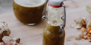 Beitragsbild des Blogbeitrags Bubbly Friday: Ingwer Matcha Shot