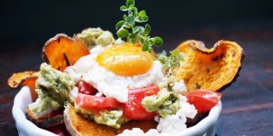 Beitragsbild des Blogbeitrags Pochiertes Ei auf Süßkartoffelscheiben 