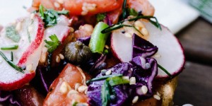 Beitragsbild des Blogbeitrags Veganes Sandwich oder ein Salad-To-Go für die Lunchbox