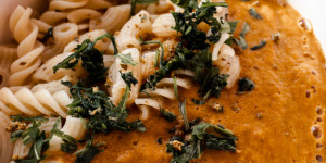 Beitragsbild des Blogbeitrags Pasta in Paprikasauce