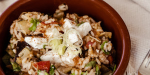Beitragsbild des Blogbeitrags Mediterrane Reisbowl