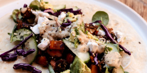 Beitragsbild des Blogbeitrags Easy-Peasy vegan Wraps
