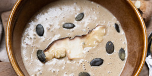 Beitragsbild des Blogbeitrags Vegane Steinpilz-Suppe