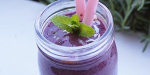 Beitragsbild des Blogbeitrags Heidelbeer-Proteinshake 