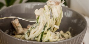 Beitragsbild des Blogbeitrags Zoodles in Pilzsauce