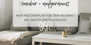 Beitragsbild des Blogbeitrags FAMILY LIFE // ORGANISIERT IN 2019! PUTZEN, AUFRÄUMEN & ORDNUNG . MEIN WOCHENPLAN MIT GRATIS DRUCKVORLAGE FÜR EUCH 