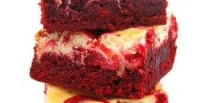 Beitragsbild des Blogbeitrags MyFridgeFood – Red Velvet Cheesecake Brownies 