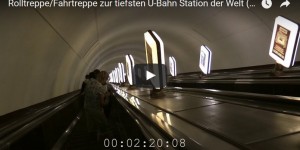 Beitragsbild des Blogbeitrags [Video] Rolltreppe zur tiefsten U-Bahn Station der Welt 