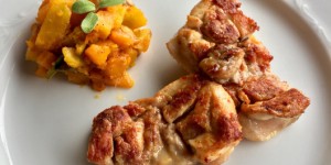 Beitragsbild des Blogbeitrags Kürbis mit Salbei und Knoblauch – es ist Herbst!