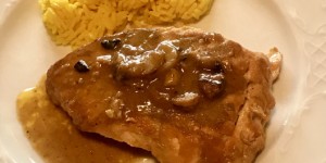 Beitragsbild des Blogbeitrags Lachs in Orangensenfsauce mit Ingwer und Knoblauch 