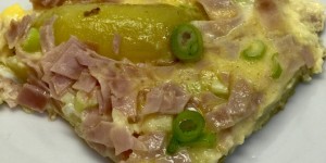 Beitragsbild des Blogbeitrags Schinken-Kartoffel Tortilla mit Frühlingszwiebel