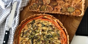 Beitragsbild des Blogbeitrags Obers trifft Sahne: Rezept für Gemüsetarte mit Parmesan 