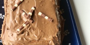 Beitragsbild des Blogbeitrags Pistazienkuchen mit Schokoladen-Haselnusscreme