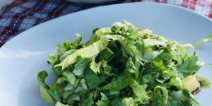 Beitragsbild des Blogbeitrags Wintersalate: Endivien-Erdäpfelsalat mit Zitronen-Kürbiskernöl Dressing