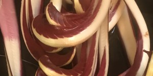 Beitragsbild des Blogbeitrags Gebratener Radicchio di Treviso mit Bergkäse und Mortandela 